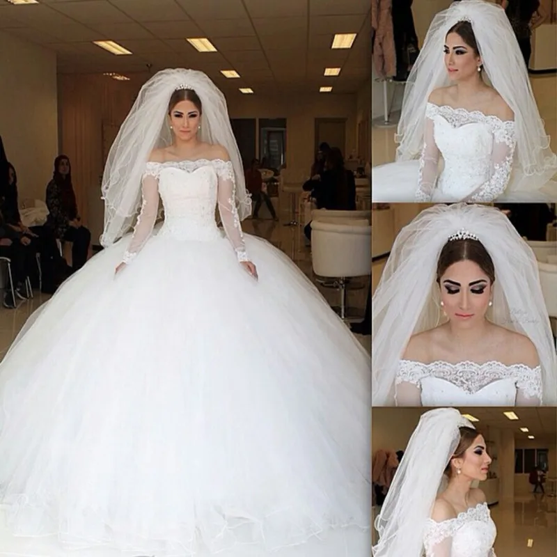 Newest Wedding Gowns Boat Neck Long Sleeve Lace Princess Wedding Dress 2016 wedding dresses bridal gown 
Newest Wedding Gowns Boat Neck Long Sleeve Lace Princess Wedding Dress 2016 wedding dresses bridal gown