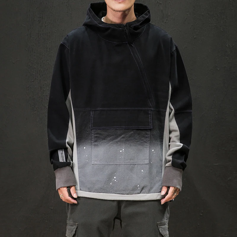 New Trend Autumn Hip Hop Gradient Wash Print Split Joint Encode Hooded Jacket Men Sweater Loose Coat Black Wall
New Trend Autumn Hip Hop Gradient Wash Print Split Joint Encode Hooded Jacket Men Sweater Loose Coat Black Wall