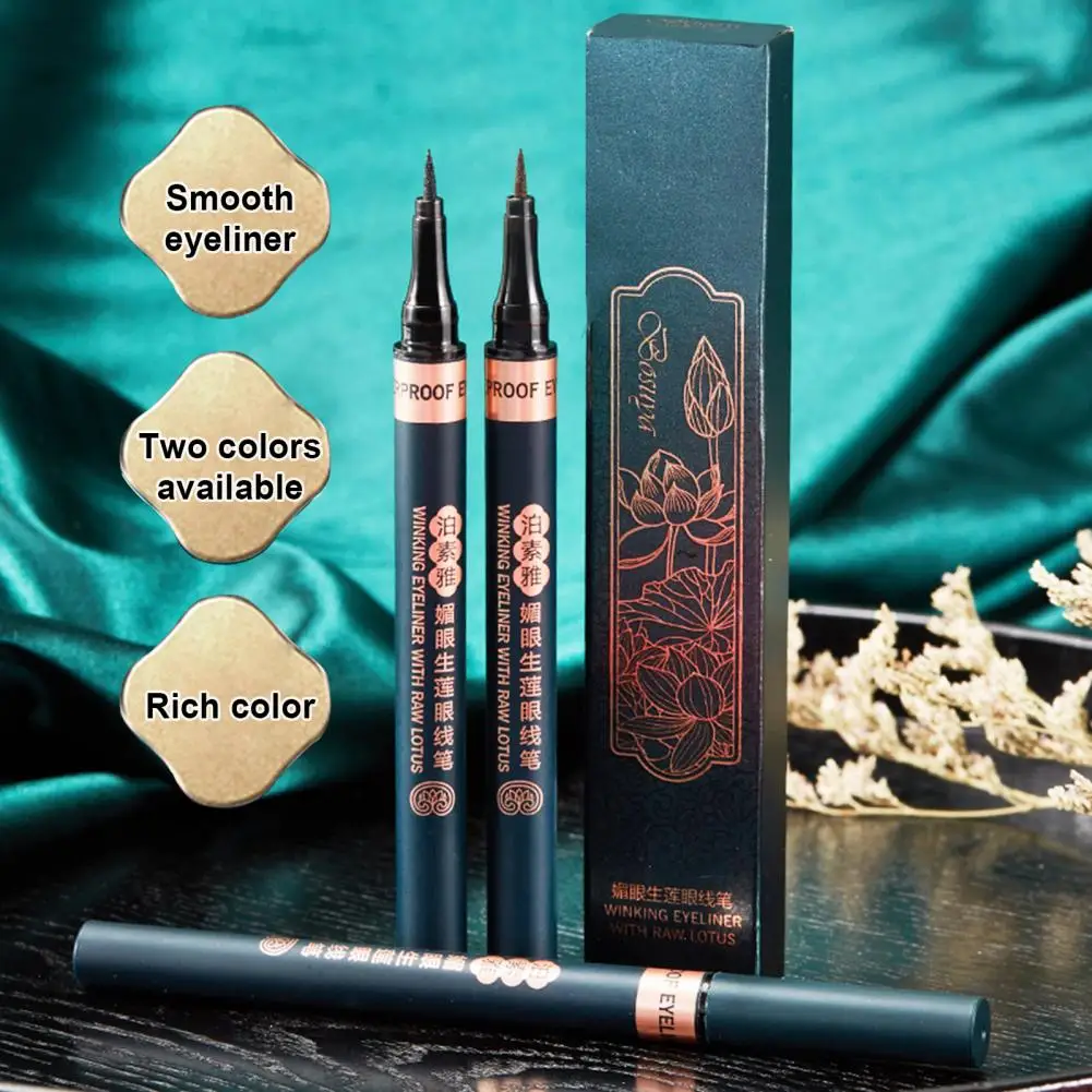 Eyeliner Pen Beauty Tool Eye Makeup 2 Colors Quick-drying Safe Smudge Proof Liner |
