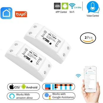 Smart Wifi Switch Wireless Light Timer Switch Remote Control 2pcs/Lot Tuya Smart Life APP works with Alexa Google home IFTTT
Smart Wifi Switch Wireless Light Timer Switch Remote Control 2pcs/Lot Tuya Smart Life APP works with Alexa Google home IFTTT