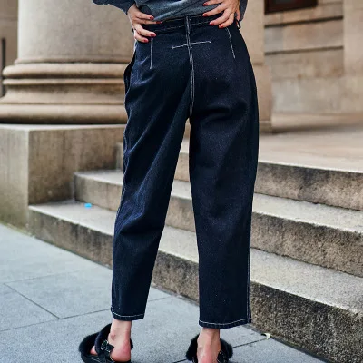 Европейские винтажные черные свободные джинсы для женщин, джинсы с высокой талией, женские сексуальные джинсы на молнии, штаны, Feminina LX1818
Европейские винтажные черные свободные джинсы для женщин, джинсы с высокой талией, женские сексуальные джинсы на молнии, штаны, Feminina LX1818