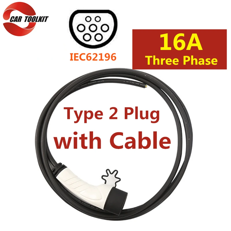16A Three Phase IEC 62169-2 Type 2 Charging Plug Female Mennekes EV Connector Electric Vehicle Charger with 5m Cable
16A Three Phase IEC 62169-2 Type 2 Charging Plug Female Mennekes EV Connector Electric Vehicle Charger with 5m Cable