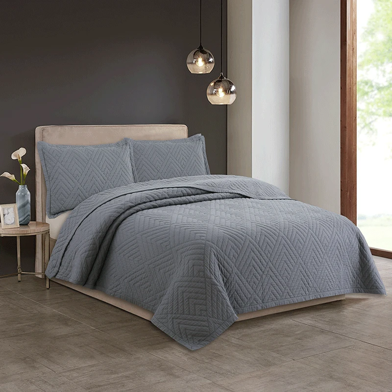 Simple Home Textile Three-piece Set of Washed Quilted Quilt Bed Cover Satin Plain Bedding Quilted Quilt Bedding Set
Simple Home Textile Three-piece Set of Washed Quilted Quilt Bed Cover Satin Plain Bedding Quilted Quilt Bedding Set
