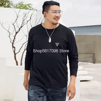 Big Size Length Sleeve Male T Shirt Round Neck Large Size Loose Leisure Men's Wear Fat Man 2020 Autumn Clothes
Big Size Length Sleeve Male T Shirt Round Neck Large Size Loose Leisure Men's Wear Fat Man 2020 Autumn Clothes