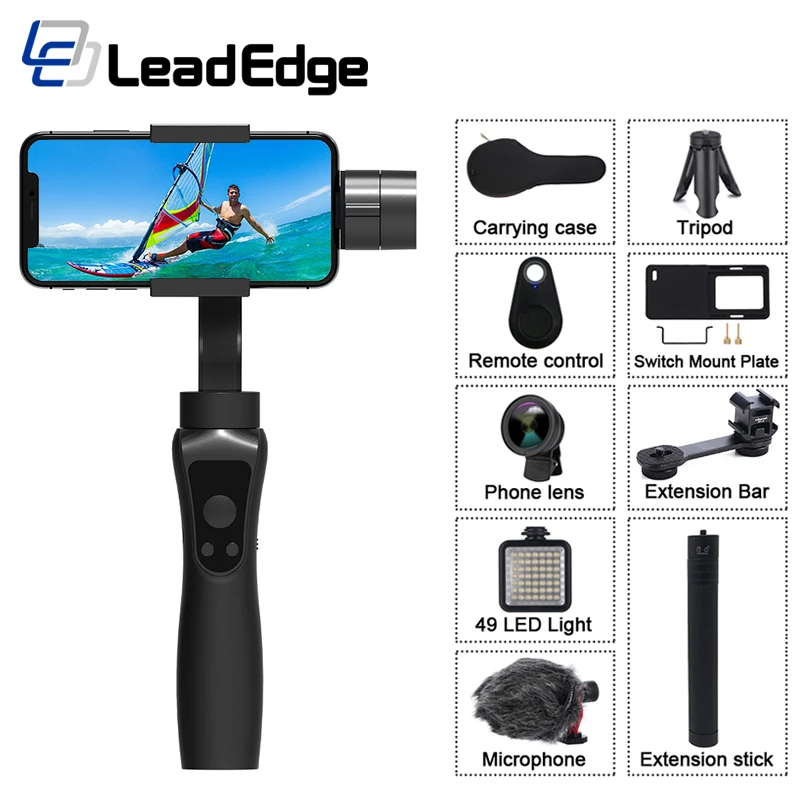 LeadEdge S5 3 Axis Handheld Gimbal Stabilizer For Smartphone xiaomi mobile phone iphone GoPro 7 6 5 sjcam EKEN Yi Action camera
LeadEdge S5 3 Axis Handheld Gimbal Stabilizer For Smartphone xiaomi mobile phone iphone GoPro 7 6 5 sjcam EKEN Yi Action camera