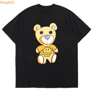 Cartoon Bear Print Drew House T Shirt Mens Casual Justin Bieber T-shirt 1:1 High Quality Cotton Tees
Cartoon Bear Print Drew House T Shirt Mens Casual Justin Bieber T-shirt 1:1 High Quality Cotton Tees