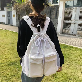Student Retro Drawstring Design Ladies Backpack Canvas Casual Wild Backpack Fashion Large Capacity Women's Backpack
Student Retro Drawstring Design Ladies Backpack Canvas Casual Wild Backpack Fashion Large Capacity Women's Backpack