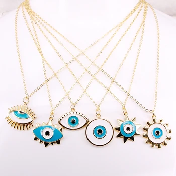 12PCS, Hamsa Star Heart Round Blue white red enamel Eyes charm pendant With gold color link Chain Necklace
12PCS, Hamsa Star Heart Round Blue white red enamel Eyes charm pendant With gold color link Chain Necklace
