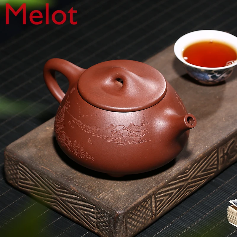 Yixing Purple Clay Teapot Pure Handmade Famous Shipiao Teapot Large Capacity Teapot Kung Fu Tea Set Teapot Household
Yixing Purple Clay Teapot Pure Handmade Famous Shipiao Teapot Large Capacity Teapot Kung Fu Tea Set Teapot Household