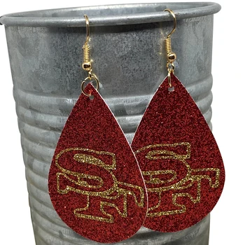 New Glitter San Francisco Football Leather Teardrop Earrings Chiefs Earrings Super Bowl Earrings Made To Order
New Glitter San Francisco Football Leather Teardrop Earrings Chiefs Earrings Super Bowl Earrings Made To Order