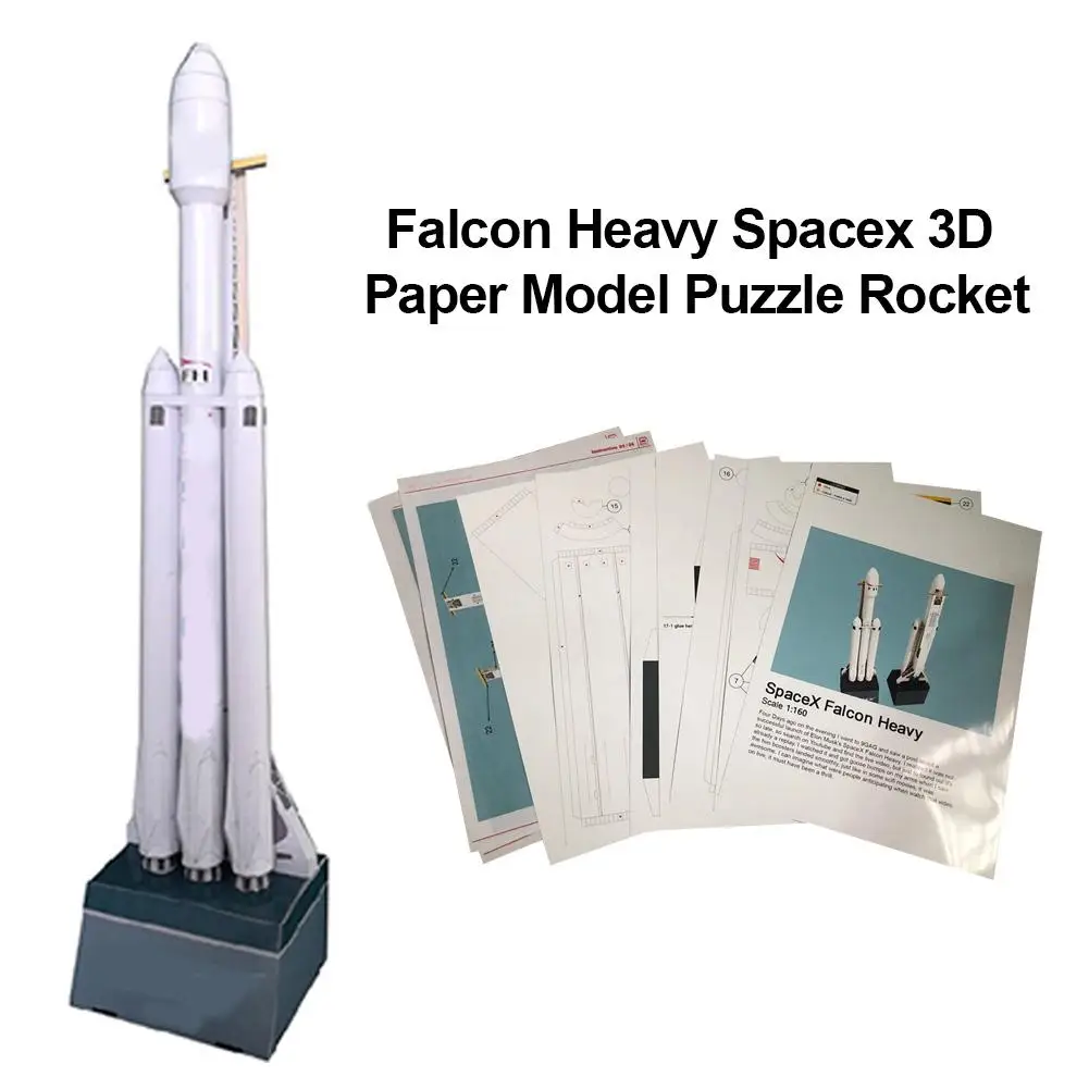 2020 Newest 42cm 1:160 SpaceX Falcon Heavy-duty Rocket 3D Paper Model Puzzle Student Hand Class DIY Space Papermodel Origami Toy
2020 Newest 42cm 1:160 SpaceX Falcon Heavy-duty Rocket 3D Paper Model Puzzle Student Hand Class DIY Space Papermodel Origami Toy
