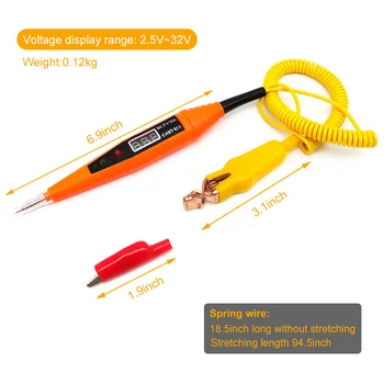 Digital Test Pencil Multi-function Digital Display Voltage Tester Test Pen 2.5-32V For Checking Circuits Fuses
Digital Test Pencil Multi-function Digital Display Voltage Tester Test Pen 2.5-32V For Checking Circuits Fuses