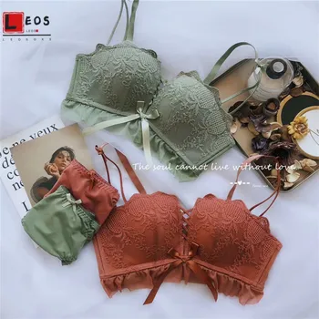 Sexy Bra Set Women Lace Underwear Suits Push Up Bra Triangle Panties 2pcs Sets Soft Wireless Lingerie Cross Gather Bralette 
Sexy Bra Set Women Lace Underwear Suits Push Up Bra Triangle Panties 2pcs Sets Soft Wireless Lingerie Cross Gather Bralette