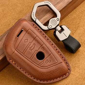 Leather Car Key Case Key Cover Key Shell Protect for BMW X5 F15 X6 F16 G30 7 Series G11 X1 F48 F39 Car Styling Accessories Ring
Leather Car Key Case Key Cover Key Shell Protect for BMW X5 F15 X6 F16 G30 7 Series G11 X1 F48 F39 Car Styling Accessories Ring