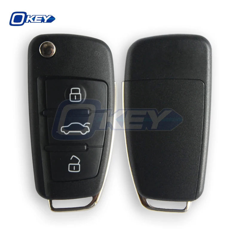 Okey For Audi A3 TT S3 A4 S4 Part Number 8P0837220D 434 Mhz 48 Chip Auto Smart Flip Key With HU66 Blade
Okey For Audi A3 TT S3 A4 S4 Part Number 8P0837220D 434 Mhz 48 Chip Auto Smart Flip Key With HU66 Blade