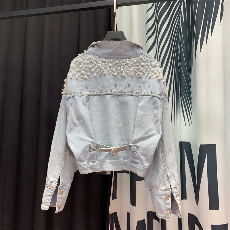 Jeans Coat Women Belt Beads 2020 Spring Autumn Loose-Fit Short New Denim Jacket Woman Short Denim Jacket Chaquetas Mujer Femme
Jeans Coat Women Belt Beads 2020 Spring Autumn Loose-Fit Short New Denim Jacket Woman Short Denim Jacket Chaquetas Mujer Femme