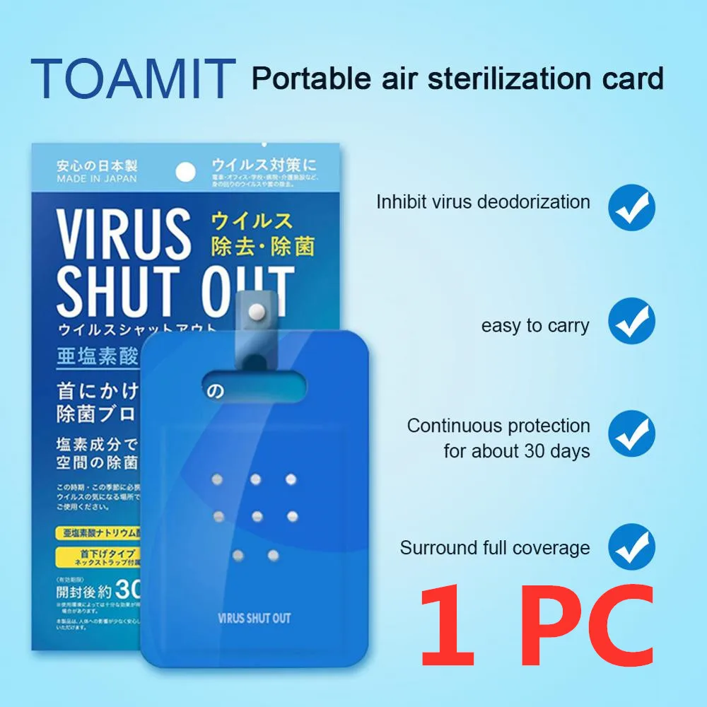 1 PC Sterilization card Air Sterilization Card Disinfection Sterilization Lanyard Protection Cards
1 PC Sterilization card Air Sterilization Card Disinfection Sterilization Lanyard Protection Cards