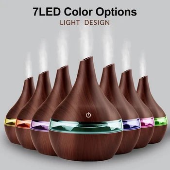 300ml USB Electric Aroma Air Diffuser Wood Grain Ultrasonic Air Humidifier Cool Mist Maker With 7 Colors Lights For Home 
300ml USB Electric Aroma Air Diffuser Wood Grain Ultrasonic Air Humidifier Cool Mist Maker With 7 Colors Lights For Home