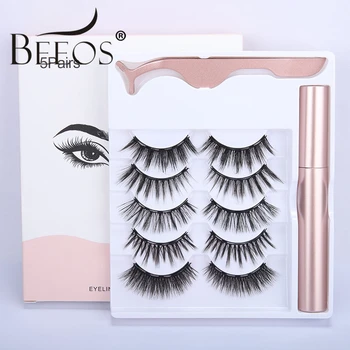 BEEOS 5 Pairs Magnetic Eyelashes Natural Magnetic Liquid Eyeliner Magnetic False Eyelashes Tweezer Set Make Up Mink Eyelashes
BEEOS 5 Pairs Magnetic Eyelashes Natural Magnetic Liquid Eyeliner Magnetic False Eyelashes Tweezer Set Make Up Mink Eyelashes