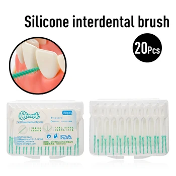 20Pcs/pack Soft Silicone Floss Gingival Inter Brush Toothpick Toothbrush Floss Flosser Pick Tooth Clean Tool
20Pcs/pack Soft Silicone Floss Gingival Inter Brush Toothpick Toothbrush Floss Flosser Pick Tooth Clean Tool