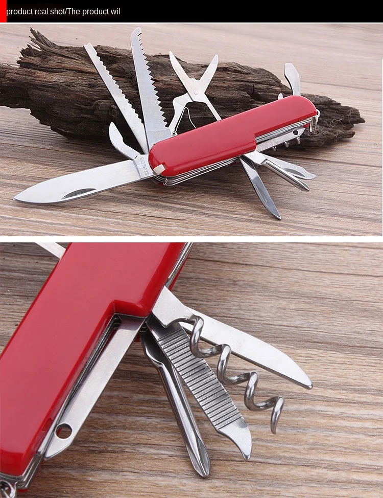 Generic Mini Swiss Fold Army EDC Gear Knife Survive Pocket Camp Best