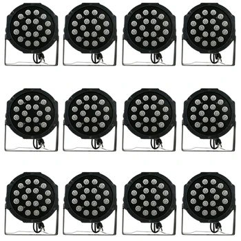 12pcs / lot 18x3W LED Par Light RGB flat PAR led DMX512 control disco lights / LED lamp professional dj equipment
12pcs / lot 18x3W LED Par Light RGB flat PAR led DMX512 control disco lights / LED lamp professional dj equipment