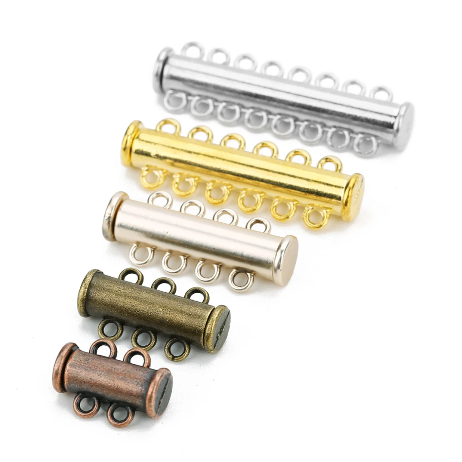 5pcs/set 2/3/4/5/6 Rows Strong Magnetic Clasps Connectors For Necklace Bracelet Buckle Hook DIY Jewelry Findings Components
5pcs/set 2/3/4/5/6 Rows Strong Magnetic Clasps Connectors For Necklace Bracelet Buckle Hook DIY Jewelry Findings Components