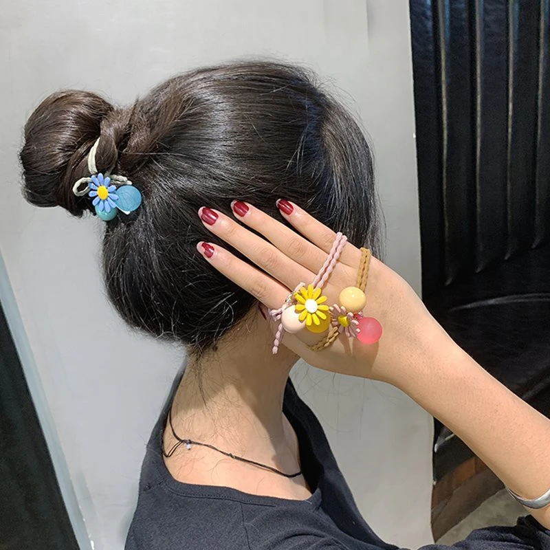 M MISM candy color Подсолнух резинки для женщин девочек Корейский стиль аксессуары волос