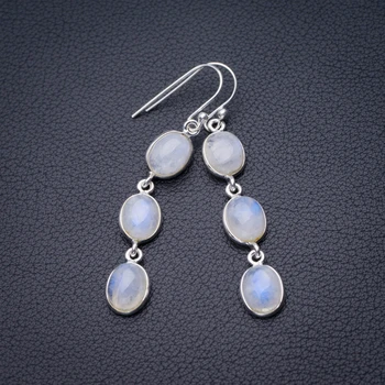 StarGems Natural Rainbow Moonstone Handmade 925 Sterling Silver Earrings 2" D6513
StarGems Natural Rainbow Moonstone Handmade 925 Sterling Silver Earrings 2" D6513