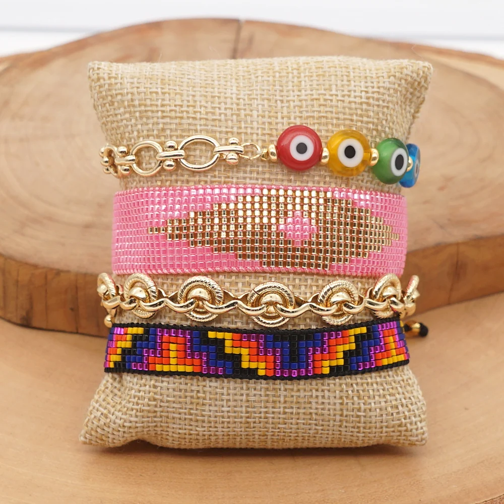 Go2boho 2021 Evil Eye Bracelet For Ladies Gold Plated Pulsera Hight Quality Chain Jewelry Adjustable Miyuki Bracelets For Women
Go2boho 2021 Evil Eye Bracelet For Ladies Gold Plated Pulsera Hight Quality Chain Jewelry Adjustable Miyuki Bracelets For Women