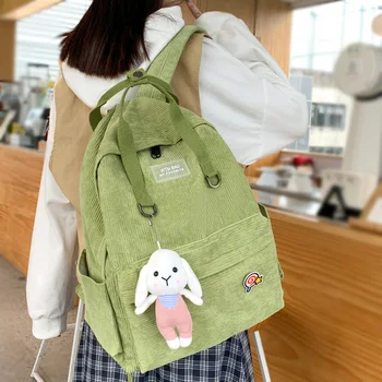DCIMOR New Portable Snap Fastener Women Backpack Female Solid Color Corduroy Travel Bag Teenage girl Schoolbag Korean Book Bag
DCIMOR New Portable Snap Fastener Women Backpack Female Solid Color Corduroy Travel Bag Teenage girl Schoolbag Korean Book Bag