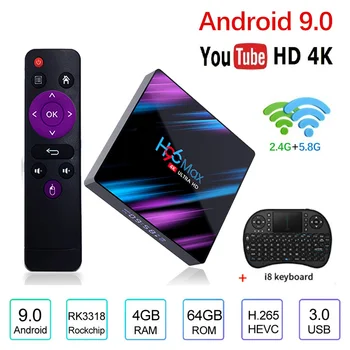 Android 9.0 TV Box H96 Max Rockchip RK3318 4K Smart TV Box 2.4G&5G Wifi BT4.0 H96Max 4GB 64GB Media Player Android Set Top Box
Android 9.0 TV Box H96 Max Rockchip RK3318 4K Smart TV Box 2.4G&5G Wifi BT4.0 H96Max 4GB 64GB Media Player Android Set Top Box