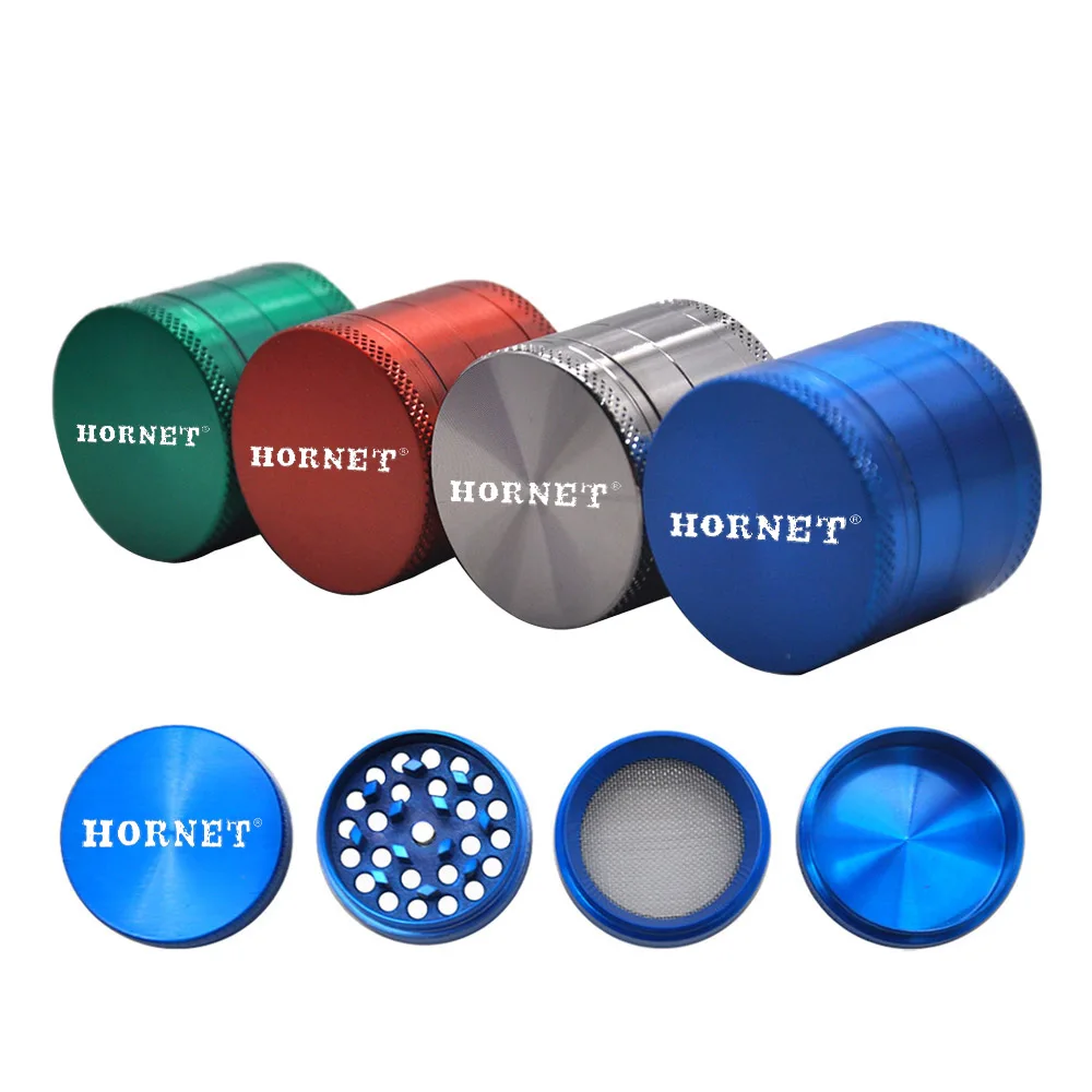 

HORNET Metal Tobacco Herb Grinder With Pollen Catcher Tray 40MM 4 Piece Razor-Sharp Teeth Zinc Alloy Smoking Herb Grinders Pipe