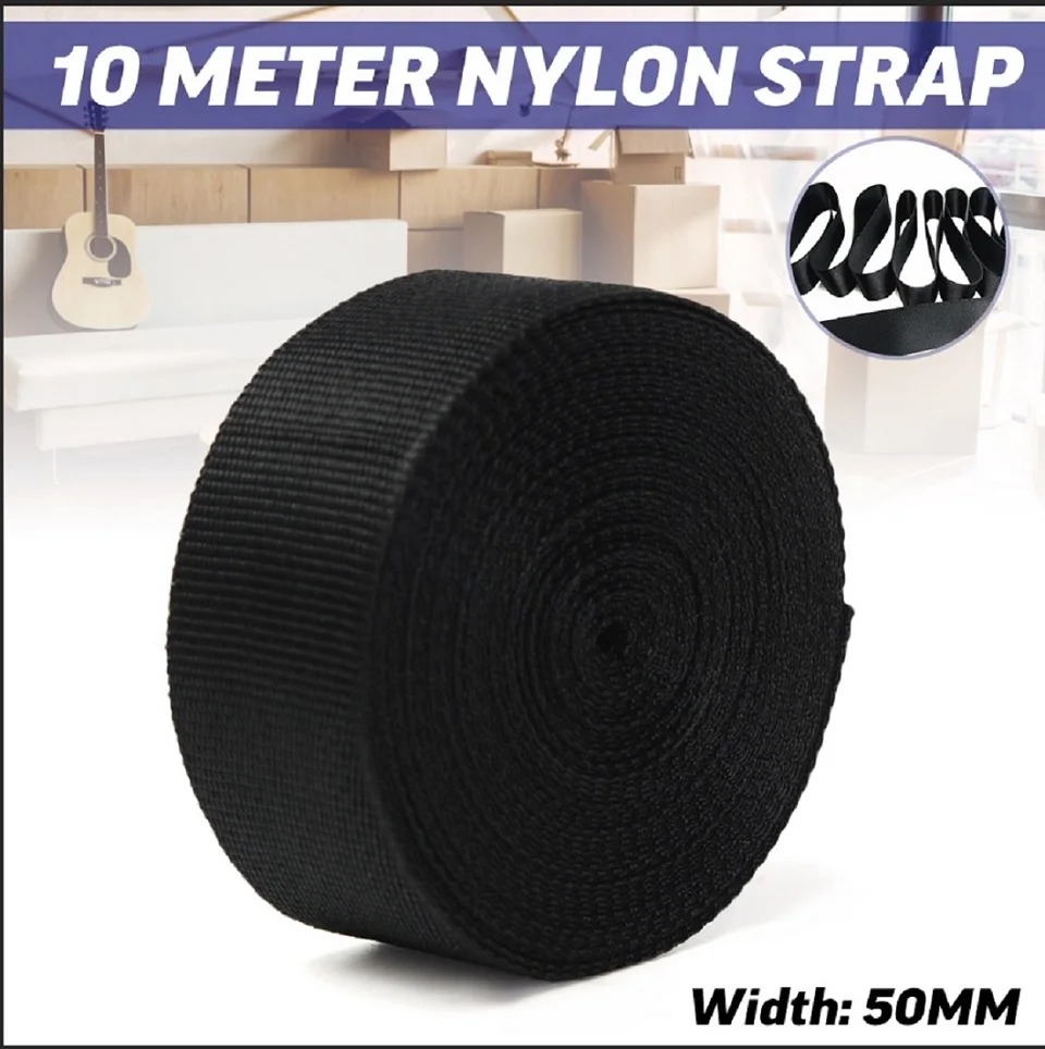 50mm 10M Webbing Ribbon Black Nylon Tape Trimming Strap Sewing Fabrics DIY Clothes Dog Collar Backpack Parts Strapping Bags Belt
50mm 10M Webbing Ribbon Black Nylon Tape Trimming Strap Sewing Fabrics DIY Clothes Dog Collar Backpack Parts Strapping Bags Belt