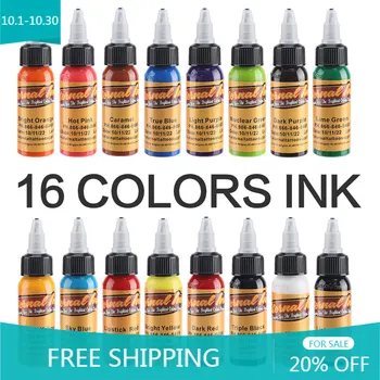 16 Bottles Tattoo Ink Set 1 Oz 30ml/Bottle Tattoo Pigment Kit For Tattoo Artist Color Set
16 Bottles Tattoo Ink Set 1 Oz 30ml/Bottle Tattoo Pigment Kit For Tattoo Artist Color Set