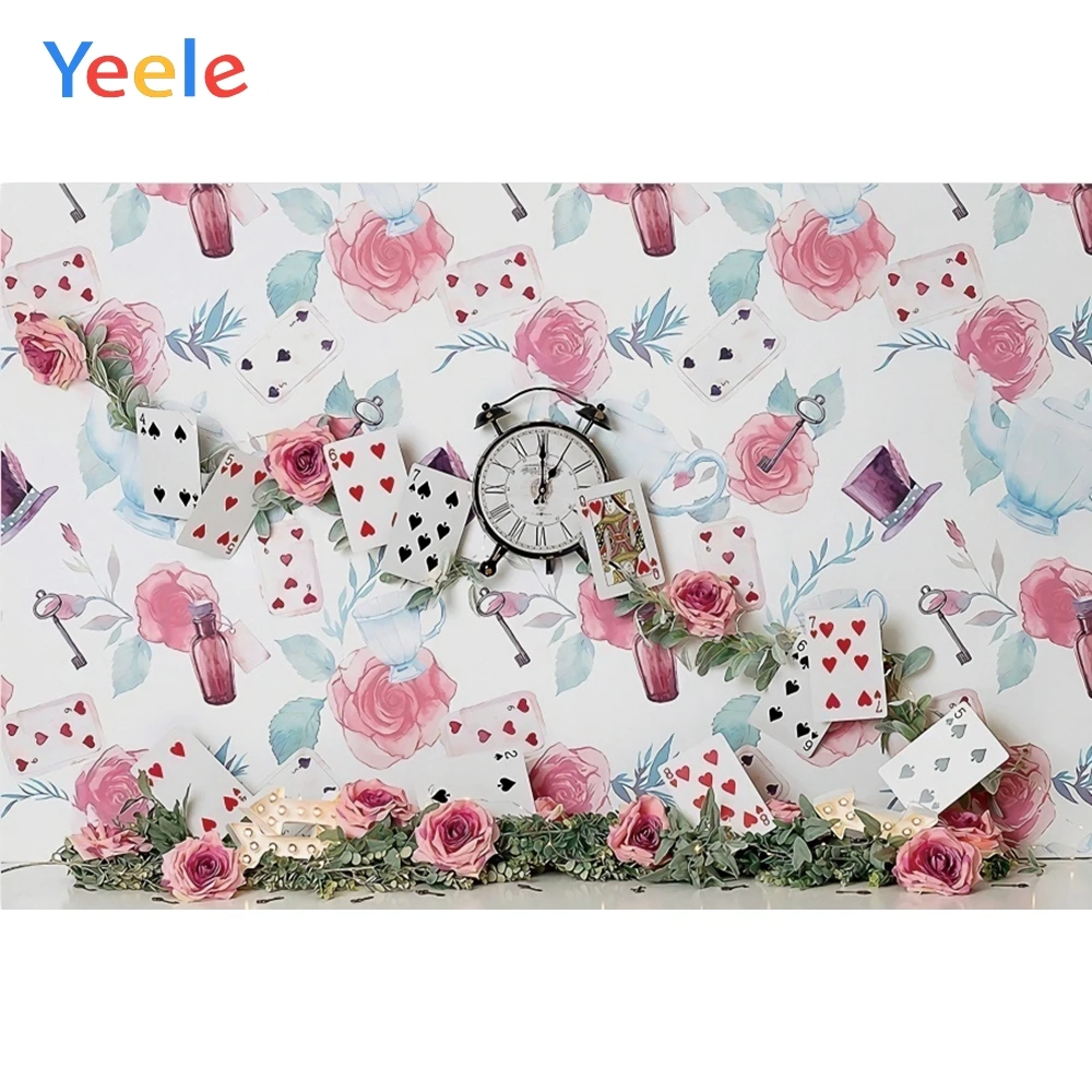 Yeele Photography Background Playing Card Clock Bottle Flower Newborn Baby Birthday Theme Backdrops Professional Photo Studio
Yeele Photography Background Playing Card Clock Bottle Flower Newborn Baby Birthday Theme Backdrops Professional Photo Studio