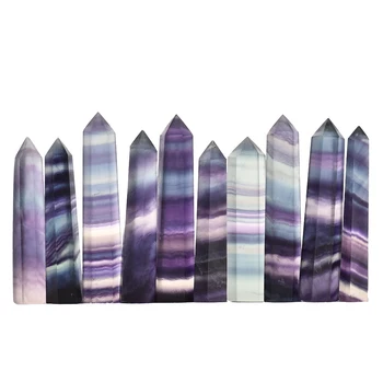100% Natural Fluorite Crystal Colorful Striped Fluorite 4.5-6.5CM Quartz Crystal Stone Point Healing Hexagonal Wand Treatment St
100% Natural Fluorite Crystal Colorful Striped Fluorite 4.5-6.5CM Quartz Crystal Stone Point Healing Hexagonal Wand Treatment St