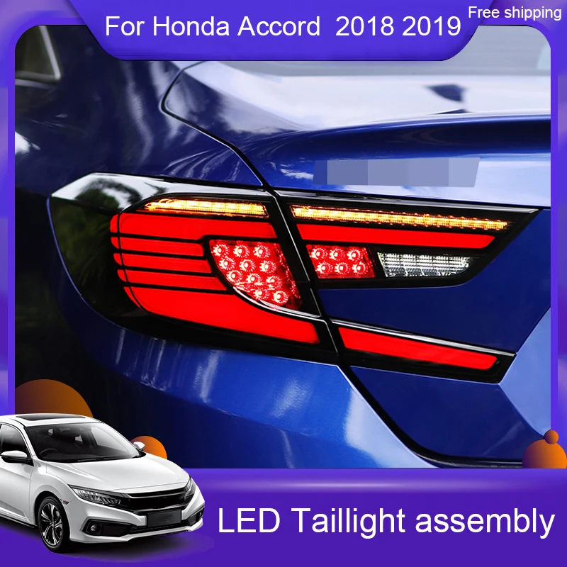 For Honda Accord LED Taillights 10th 2018 2019 LED Car Tail lights Taillight Rear Lamp Turning+Reversing+Brake light Car Styling
For Honda Accord LED Taillights 10th 2018 2019 LED Car Tail lights Taillight Rear Lamp Turning+Reversing+Brake light Car Styling