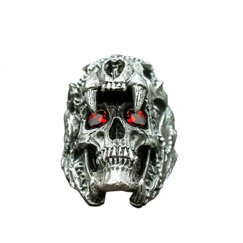 Vintage Steampunk Skull Gothic Ring Men Indian America Sabre Wulf Devil Skeleton Viking Punk Rock Ring Jewelry Retro Ringen
Vintage Steampunk Skull Gothic Ring Men Indian America Sabre Wulf Devil Skeleton Viking Punk Rock Ring Jewelry Retro Ringen