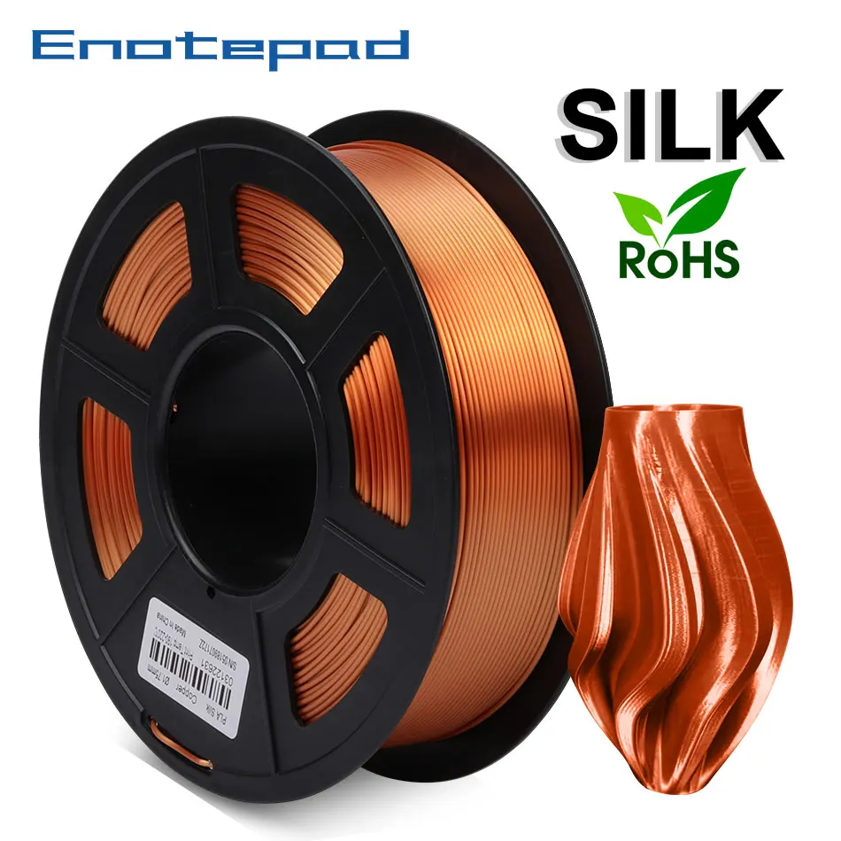 PLA SILK Full Color Enotepad 3DPrinter Filament 100%no Bubble 1.75mm Tolerance+/-0.02mm For DIY, Painting With Vacuum Packaging
PLA SILK Full Color Enotepad 3DPrinter Filament 100%no Bubble 1.75mm Tolerance+/-0.02mm For DIY, Painting With Vacuum Packaging
