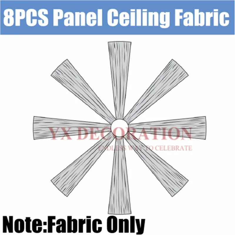 Hot Sale 8pcs Ice Silk Ceiling Drapery Fabrics Roof Canopy Linear Draping Fabric For Wedding Event Decoration
Hot Sale 8pcs Ice Silk Ceiling Drapery Fabrics Roof Canopy Linear Draping Fabric For Wedding Event Decoration
