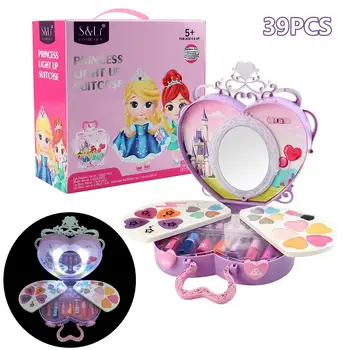 39pcs Cosmetic Kit Makeup Toy LED Light Non-Toxic Girl Practicing Make Up Gift Princess Light Up Suitcase In Stock
39pcs Cosmetic Kit Makeup Toy LED Light Non-Toxic Girl Practicing Make Up Gift Princess Light Up Suitcase In Stock