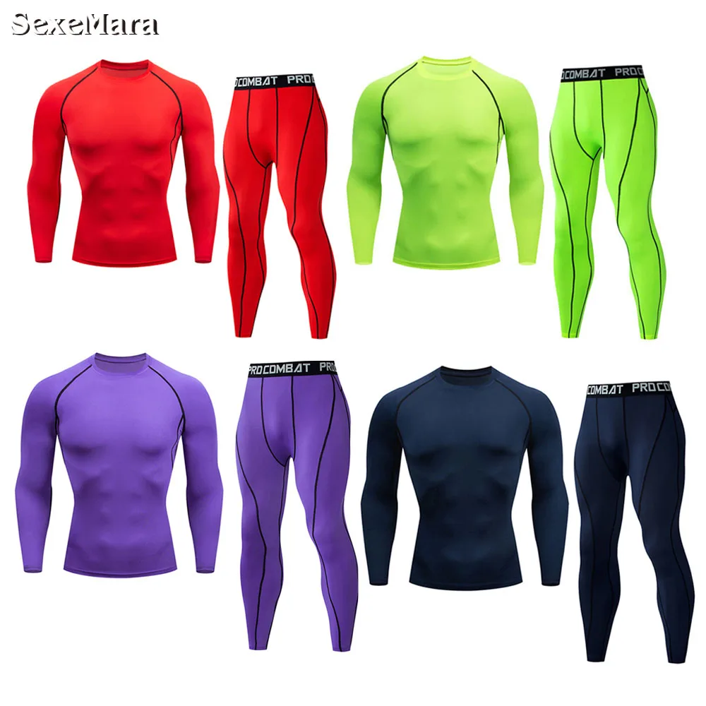 Mens underwear Long Compression Running Jogging Suits Clothes Sport Set Gym Fitness Workout Tights 2pcs / sets T-shirt Pants
Mens underwear Long Compression Running Jogging Suits Clothes Sport Set Gym Fitness Workout Tights 2pcs / sets T-shirt Pants