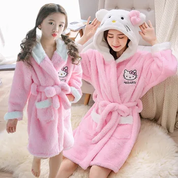 Family Pajamas Mommy And Daughter Matching Clothes Kitty Cartoon Nightgown Robe Winter Warm Bathrobe Pyjamas Sleepwear 
Family Pajamas Mommy And Daughter Matching Clothes Kitty Cartoon Nightgown Robe Winter Warm Bathrobe Pyjamas Sleepwear
