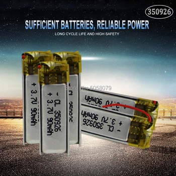 5PCS rechargeable 3.7V 90mAh Li-ion battery 350926 Li-polymer Batteries for MP3 MP4 MP5 bluetooth headset GPS
5PCS rechargeable 3.7V 90mAh Li-ion battery 350926 Li-polymer Batteries for MP3 MP4 MP5 bluetooth headset GPS