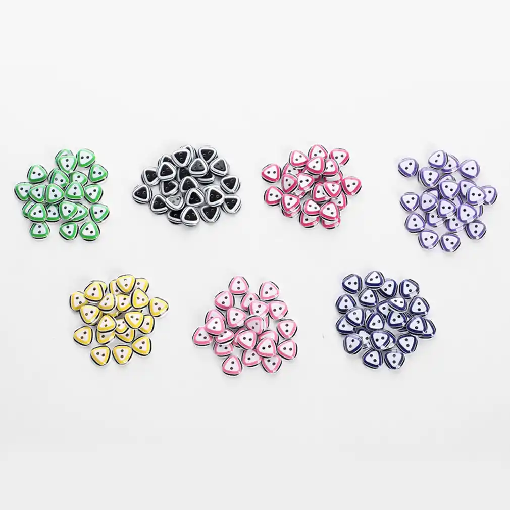 24pcs/bag triangle pattern sewing resin buttons for children