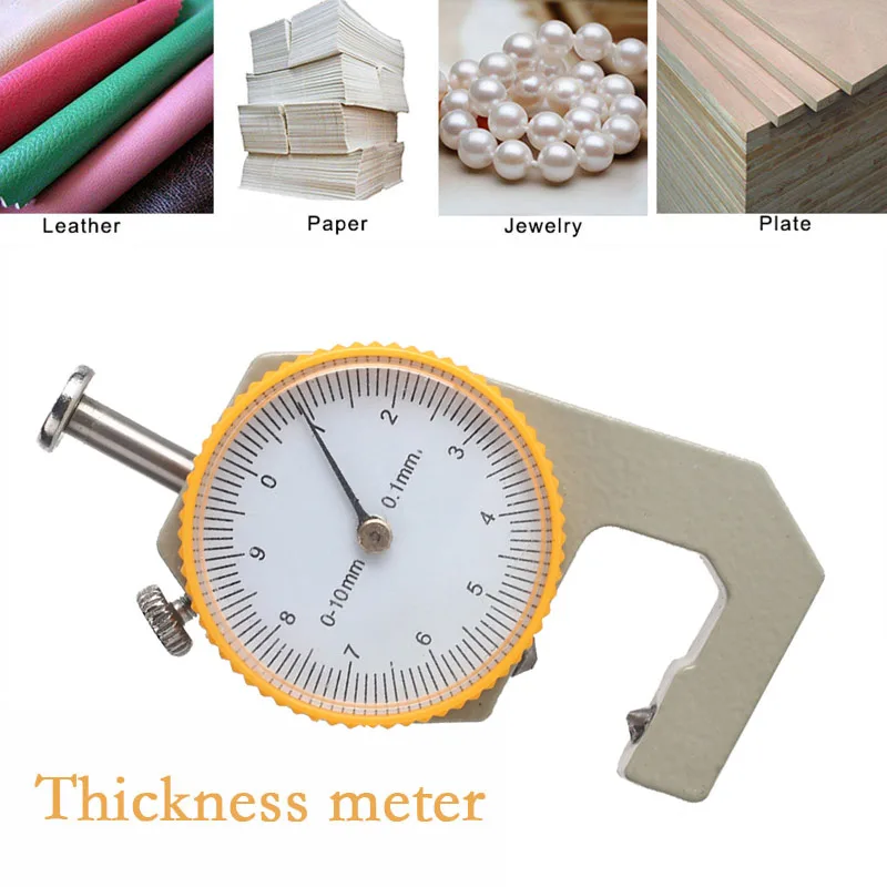 Thickness Meter Metal Sturdy Dial Thickness Gauge Tester Gift Leather Silver Yellow Leathercraft Craft Width Measurement
Thickness Meter Metal Sturdy Dial Thickness Gauge Tester Gift Leather Silver Yellow Leathercraft Craft Width Measurement