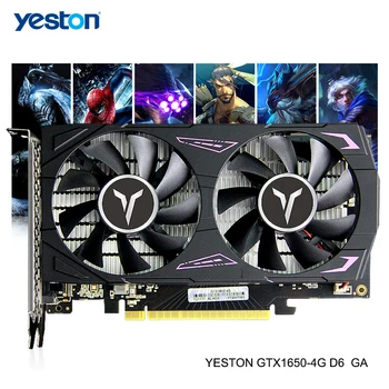 Yeston GeForce GTX 1650 GPU 4GB GDDR6 128 bit Gaming Desktop computer PC Video Graphics Cards support DVI-D/HDMI/DP
Yeston GeForce GTX 1650 GPU 4GB GDDR6 128 bit Gaming Desktop computer PC Video Graphics Cards support DVI-D/HDMI/DP