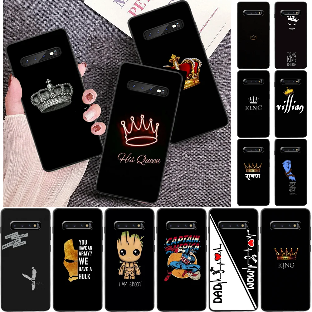 LJHYDFCNB black king text Black TPU Soft Phone Case Cover for Samsung S9 plus S5 S6 edge plus S7 edge S8 plus S10 E S10 plus
LJHYDFCNB black king text Black TPU Soft Phone Case Cover for Samsung S9 plus S5 S6 edge plus S7 edge S8 plus S10 E S10 plus