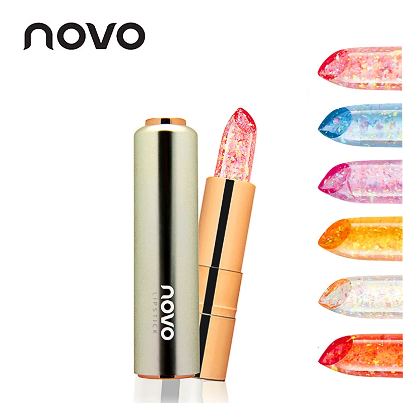 NOVO Jelly Flower Gold foil Transparent Nude Lipstick Waterproof Long Lasting Makeup Moisturizing Lip Gloss Make Up Women Beauty
NOVO Jelly Flower Gold foil Transparent Nude Lipstick Waterproof Long Lasting Makeup Moisturizing Lip Gloss Make Up Women Beauty